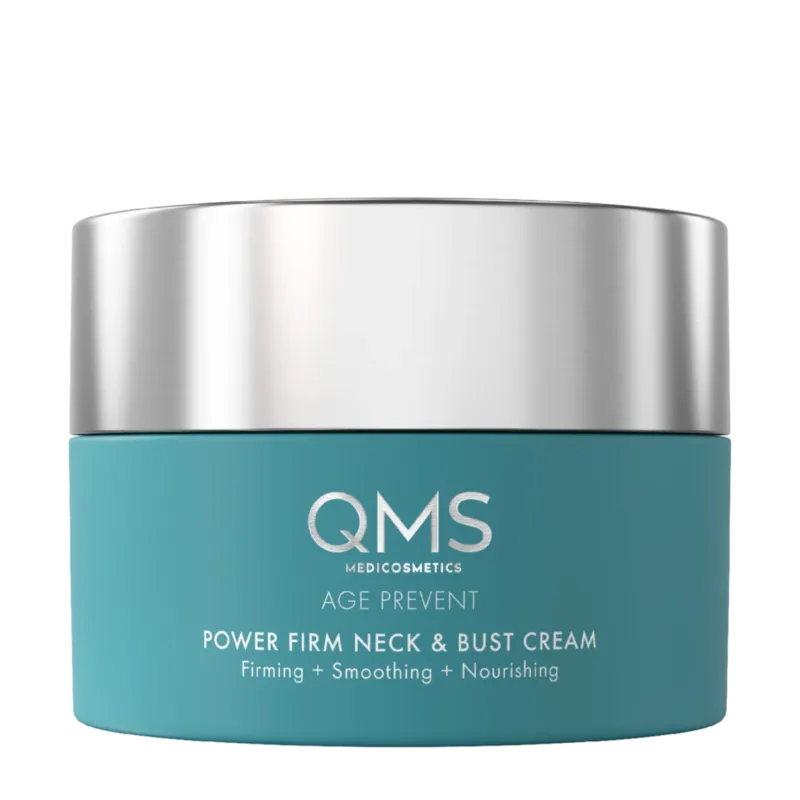 QMS Age Prevent Power Firm Neck & Bust Cream – straffende Feuchtigkeitscreme, 100ml, Tiegel