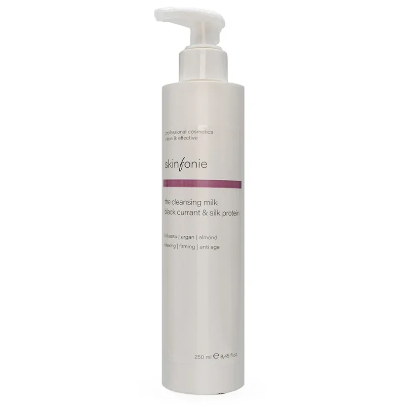 SKINFONIE the cleansing milk - black currant & silk protein, 250ml, Pumpspender