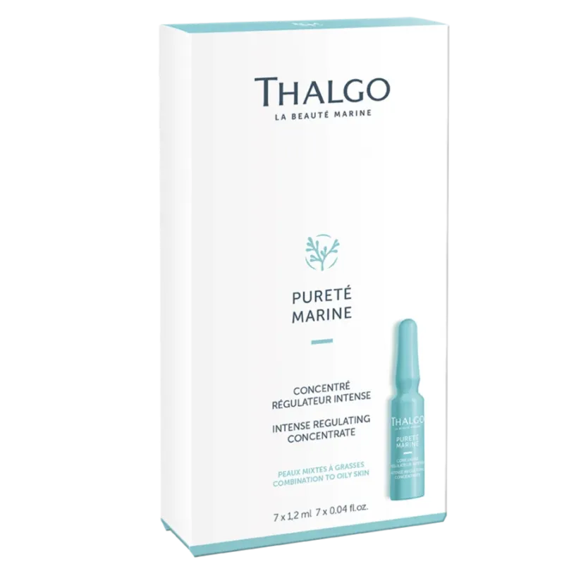 THALGO Pureté Marine - Regulierendes Intensiv-Konzentrat – für unreine Haut, 7x1,2 ml - Umkarton