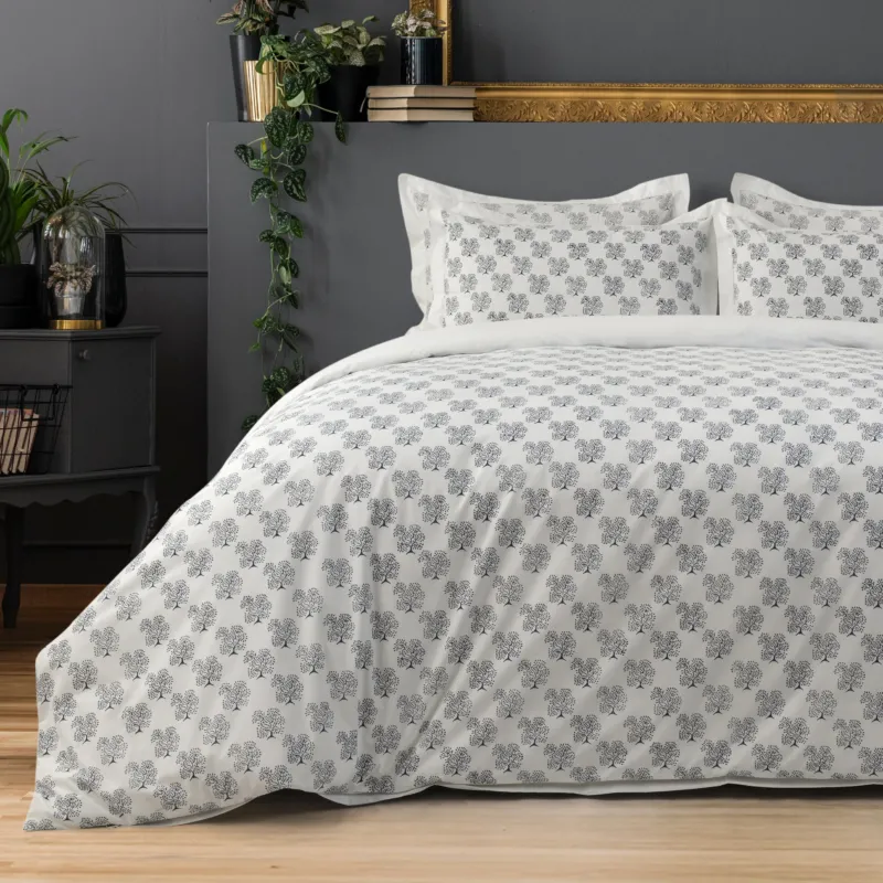 Duvet Cover Hand Block Printed - Tree Of Life - LOVE FOR WHITE