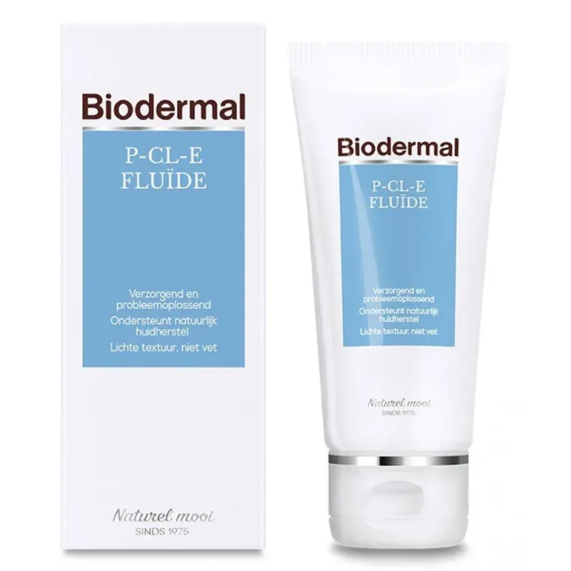 Biodermal P-CL-E fluïde - Dagcreme - en nachtcrème met glycerine - tube 50ml - Verpakking beschadigd