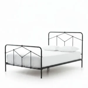 modern black metal bed