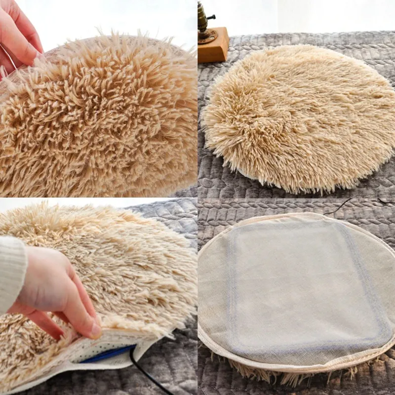 Heated Pet Cushion Plush USB Warming Pad - Product showcase
