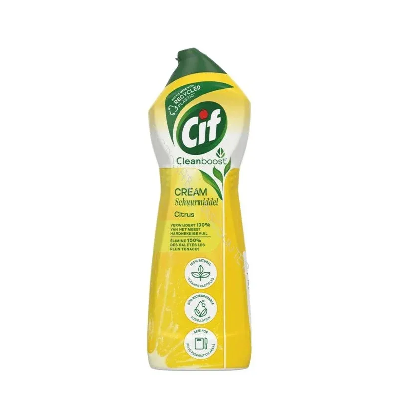 Cif Cleanboost Schuurmiddel - Cream Citroen - 750ml