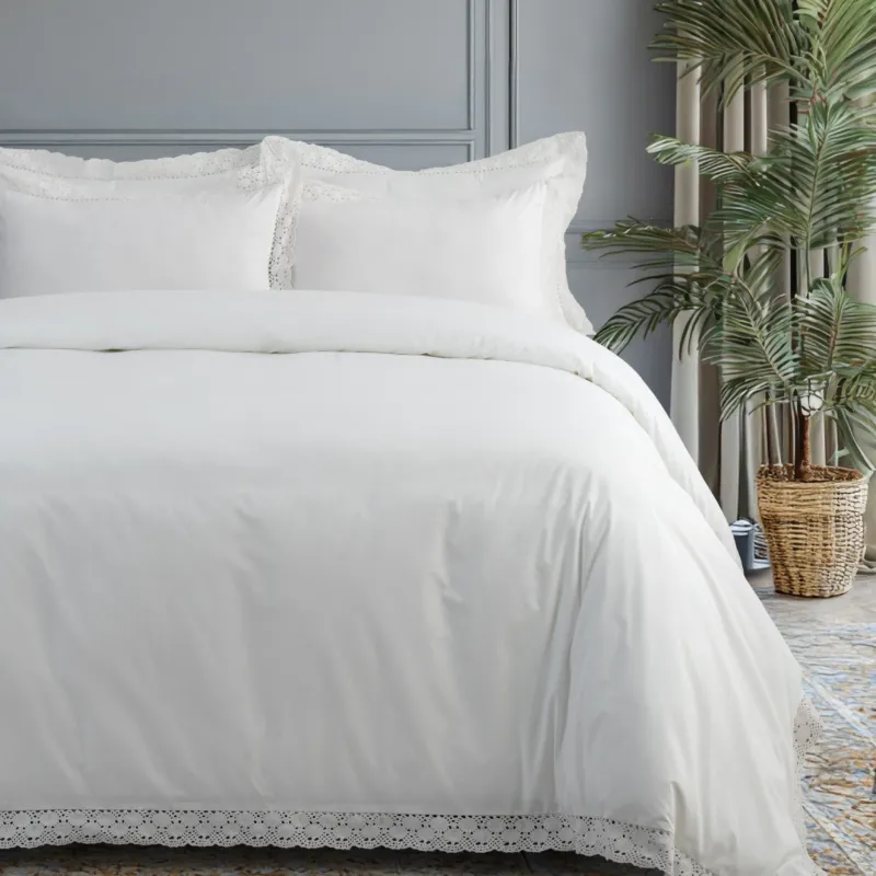Bed Sheet Crochet Border - White - LOVE FOR WHITE