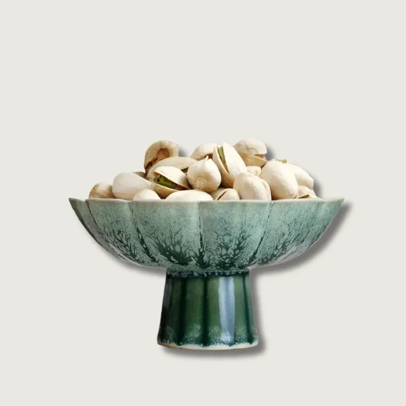 Modern Ceramic Bowl Elevated Sage Green Design - Product showcase