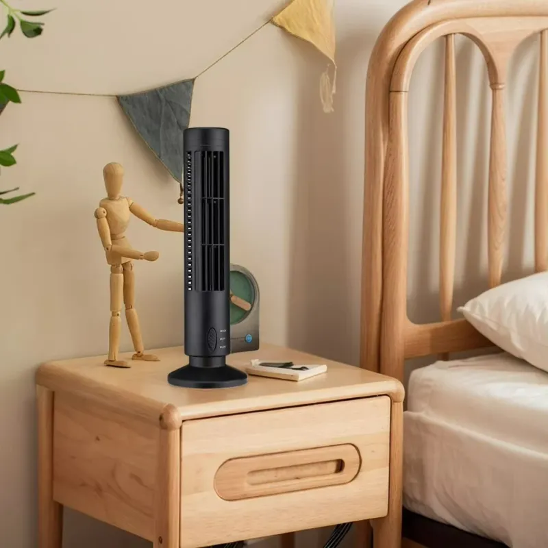 Bladeless Tower Fan USB Powered Desktop Cooling - Product showcase
