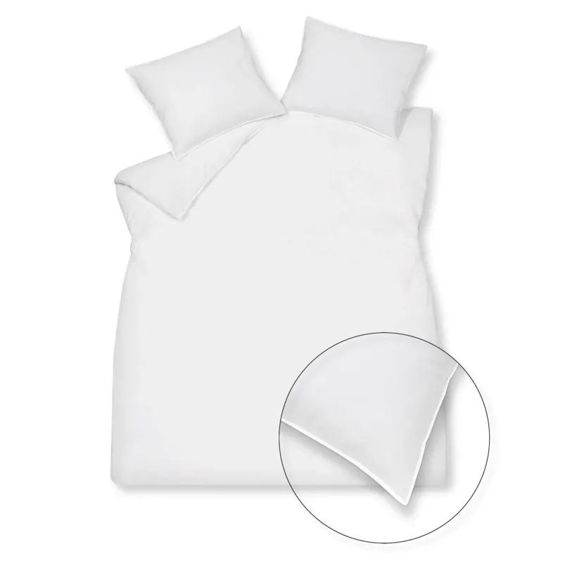 WASHED COTTON dekbedovertrek White 240x220 cm