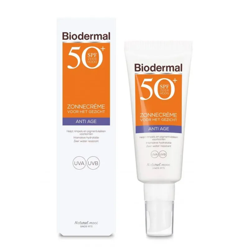 Biodermal Zonnecreme Gezicht Anti Age SPF 50+ 40 ml - Verpakking beschadigd