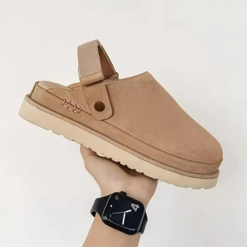 Plush Platform Slippers Beige Cushioned Indoor Flats - Product showcase
