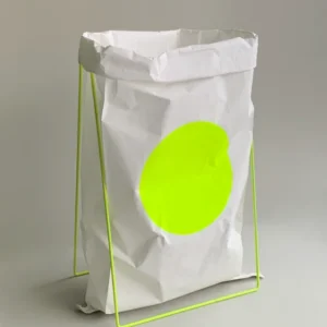papiersack Kreis / paper bag DOT neon gelb