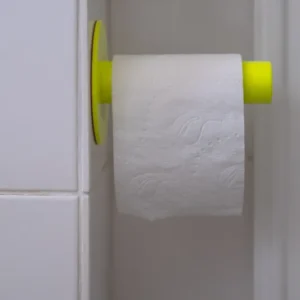 toilettenrollenhalter 02 / toilet paper holder 02 neon gelb zum kleben