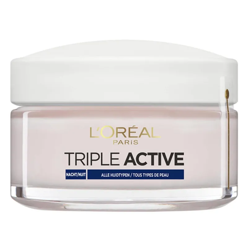 L'Oréal Paris Triple Active Nachtcrème - 50 ml - Hydraterend - Verpakking beschadigd