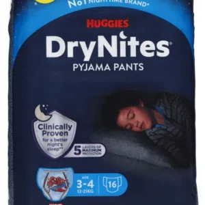 Huggies DryNites luierbroekjes - jongens - 3 tot 4 jaar (12 - 21 kg) - 16 stuks