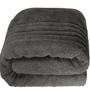 Saunahandtuch extra lang 80x220 cm Grau - Anthrazit