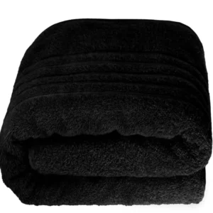Badetuch groß 100x200 cm Schwarz