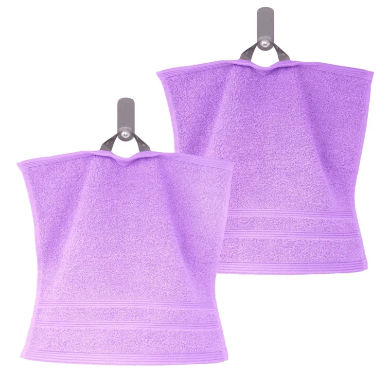 Waschlappen 30x30 cm 2er Set Lila - Flieder