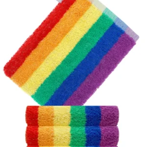 Regenbogen Waschhandschuh 4er Set 16x21 cm