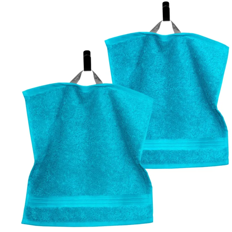 Seiftuch 30x30 cm, 2er Set Waschlappen Blau - Aquamarin