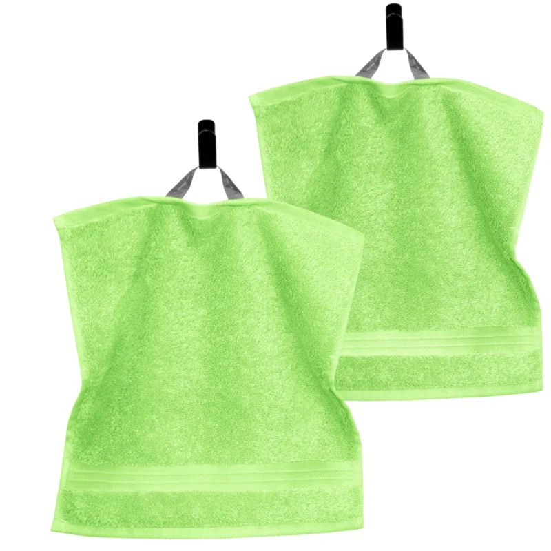 Seiftuch 30x30 cm, 2er Set Waschlappen Grün - Apfel