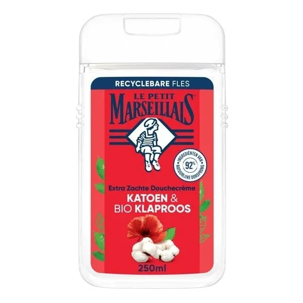 Le Petit Marseillais Douche Crème - Katoenmelk & Bio Klaproos 250ml