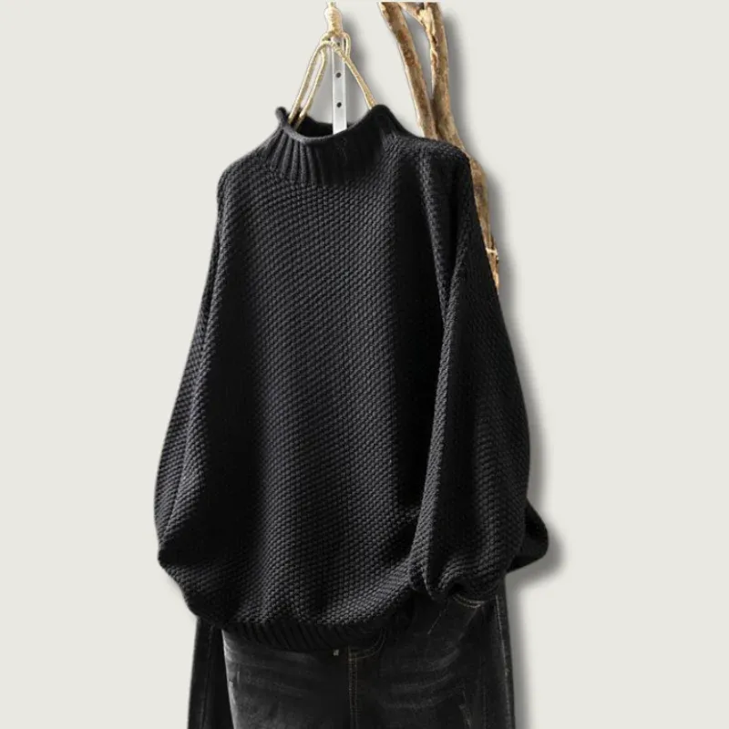 Wool Cotton Jumper Textured Knit Design - Product showcase