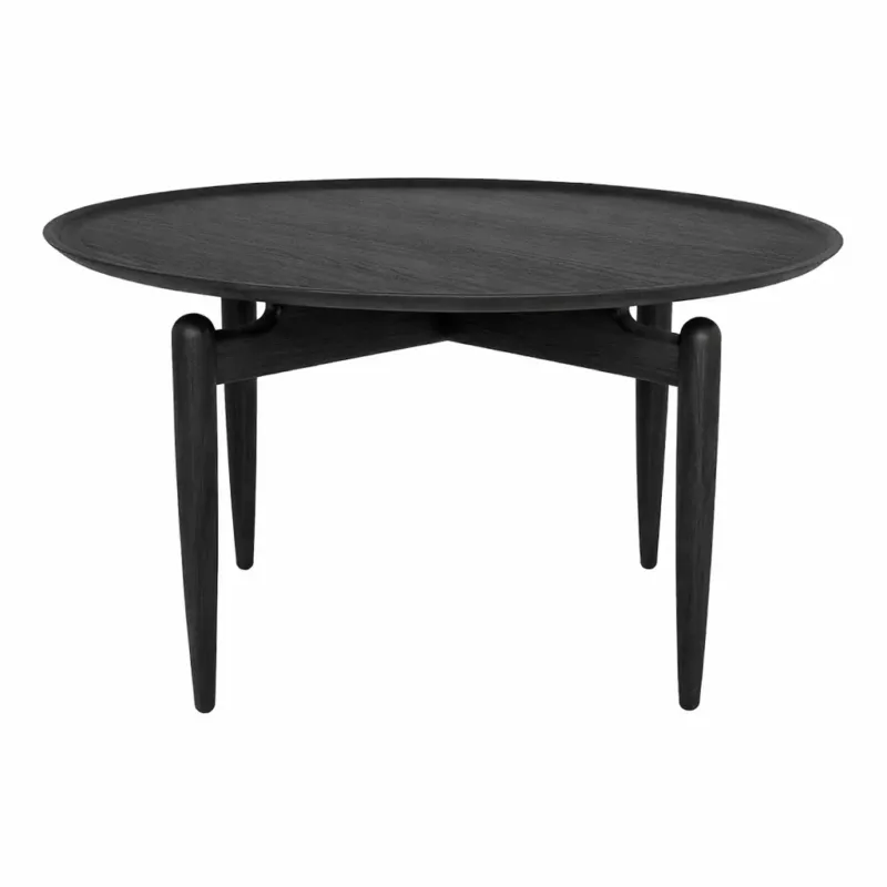 Slow Couchtisch Ø80 cm, Schwarz Eiche von Stellar Works