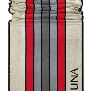 XL Premium Saunahandtuch 80x200 cm, Beige - Rot - Grau