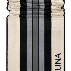 XL Premium Saunahandtuch 80x200 cm, Natur - Schwarz - Grau