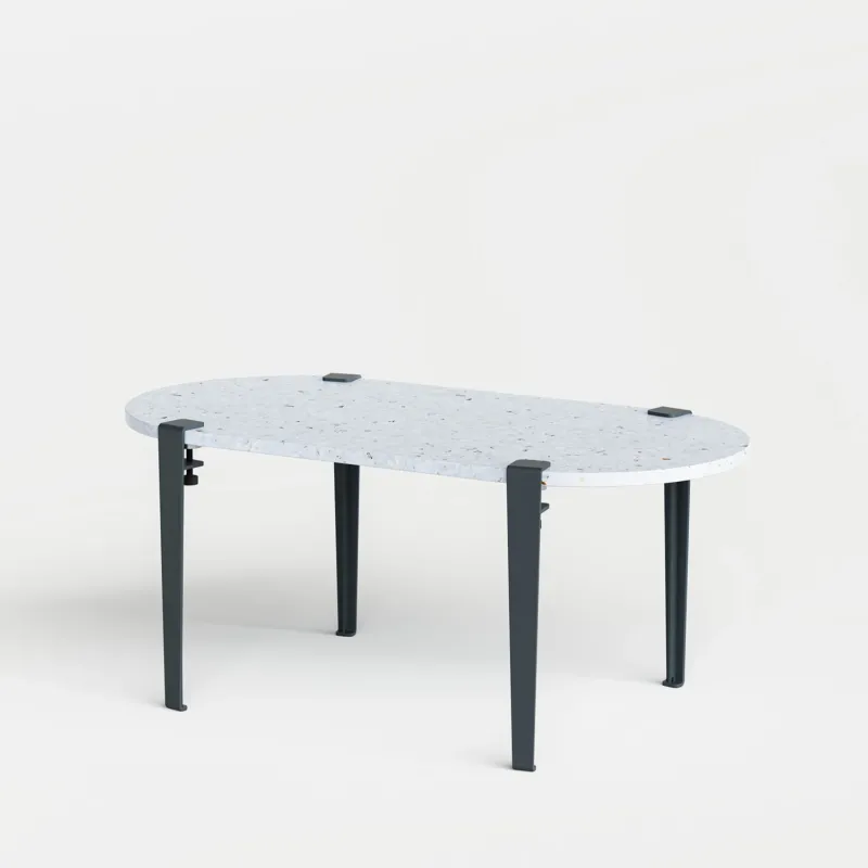 Table basse oblongue TIPTOE 100x50cm - plastique recyclé Venezia