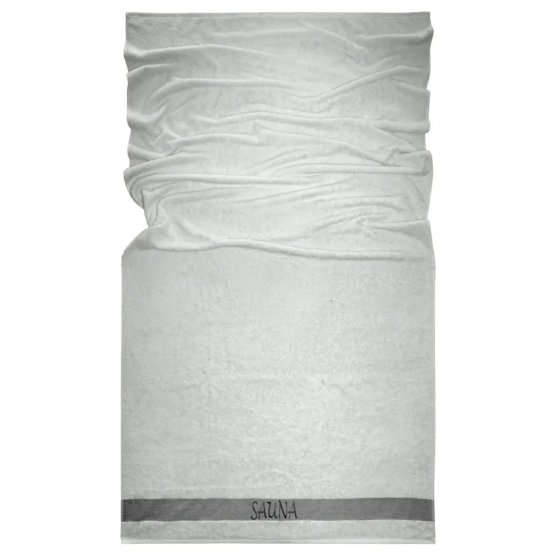 Wellness Frottee Saunatuch 100x200 cm, Lima XXL Sauna Handtuch Grau - Eisgrau