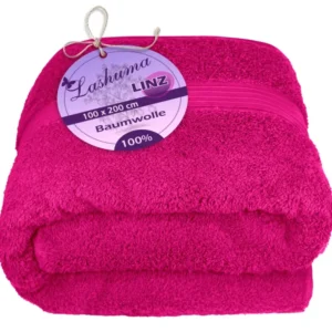 Saunahandtuch 100x200 cm extra groß Pink - Purpur