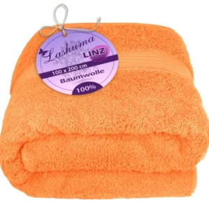Saunahandtuch 100x200 cm extra groß Orange - Blutorange