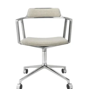 VIPP452 Swivel Chair m/hjul, Wavy Textil von Vipp