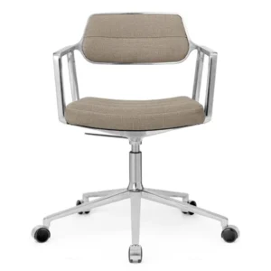 VIPP453 Swivel+ Stuhl m/Rädern, Dark Sand Textil von Vipp